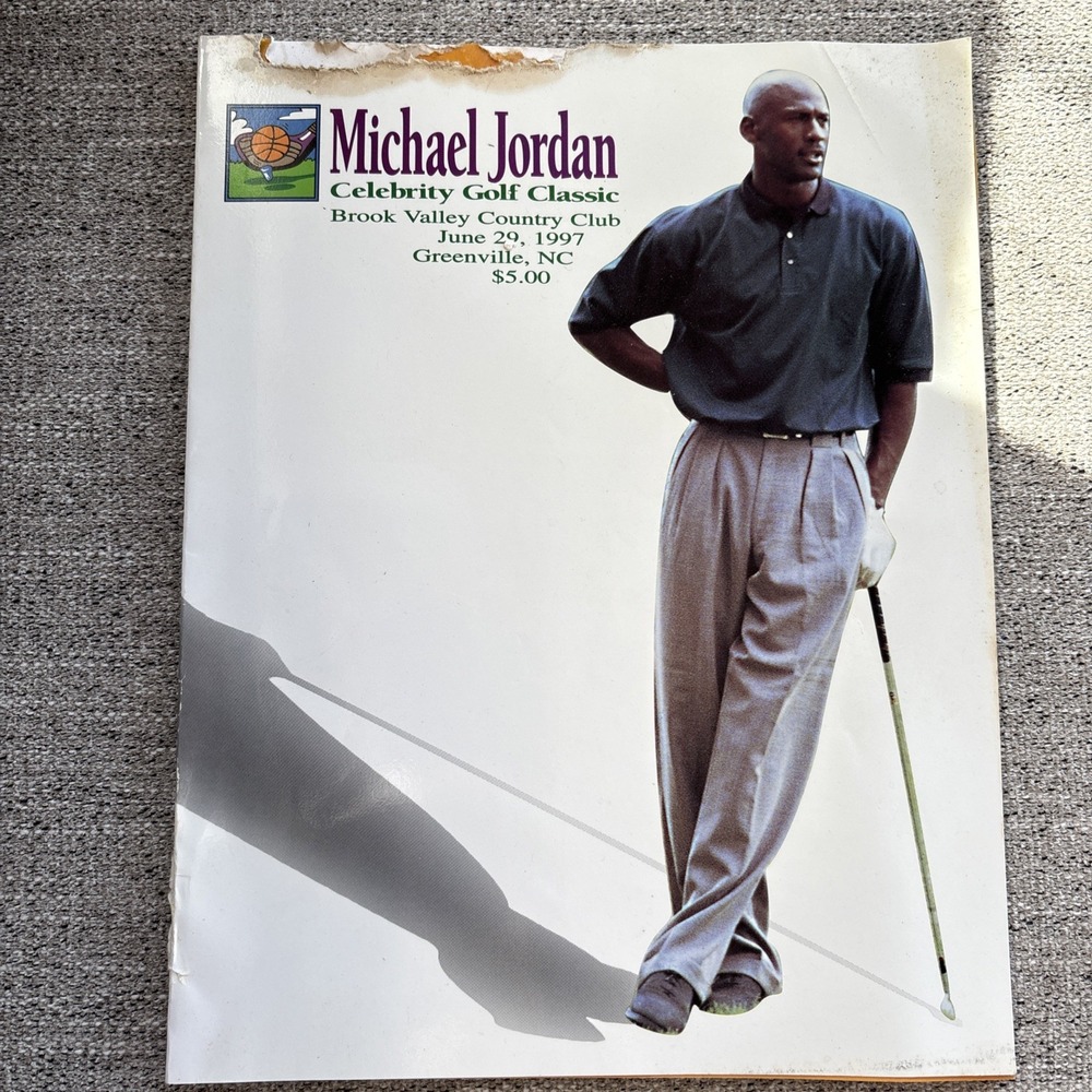 Michael Jordan 1997 Celebrity Golf Invitational‎ Program W/ Celebrity Autographs